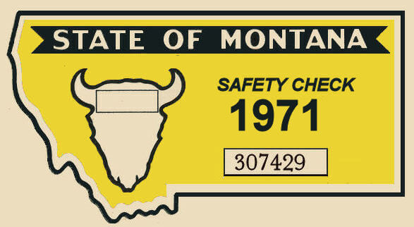 (image for) 1971 Montana Safety Check Inspection Sticker